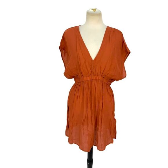 CupShe Short Sleeve Cover-Up Mini Dress Size Medium NWT - Picture 2 of 10